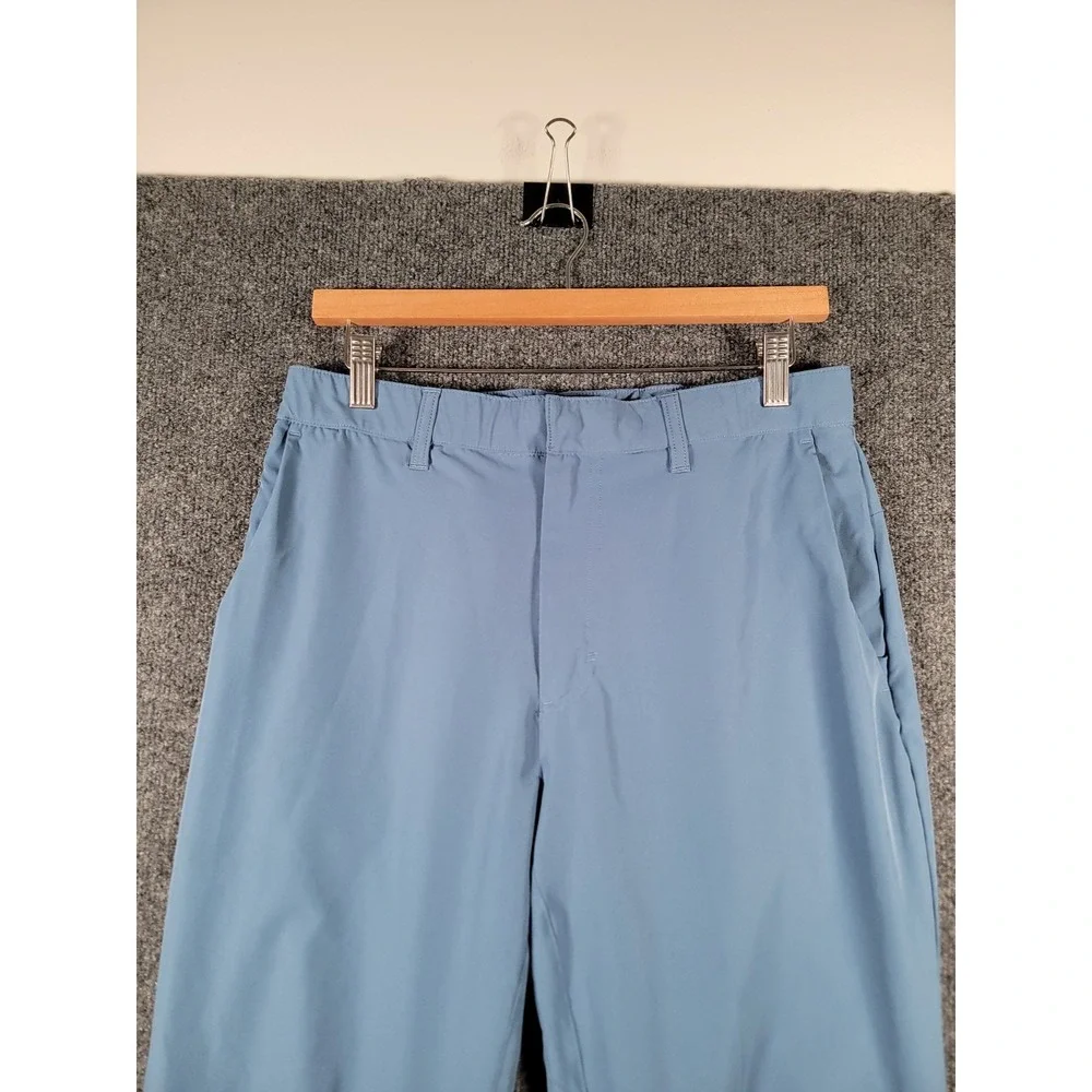 Fabletics Slim Fit Performance Trouser Pants Mens 30x27 Blue Zipper Pockets Gym